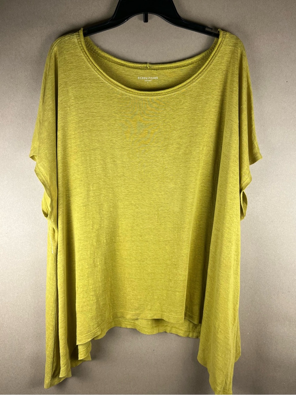 Eileen Fisher Lime-Chartreuse Oversized Scoop Neck Tunic